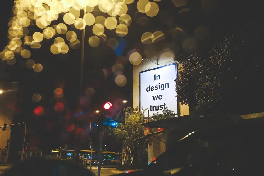 kaboompics.com In Design We Trust Billboard d4a9a