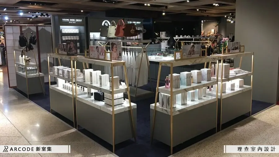 弧形動線構築輕奢品牌舞台